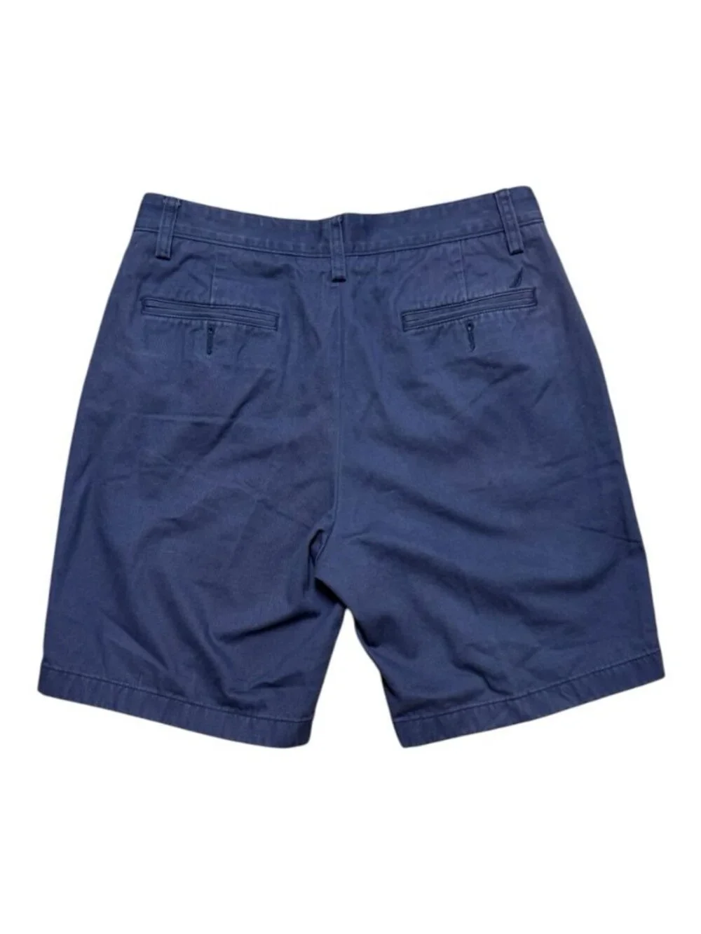 Nautica Men’s Blue Chino Shorts 100% Cotton Flat Front Casual Size 30W